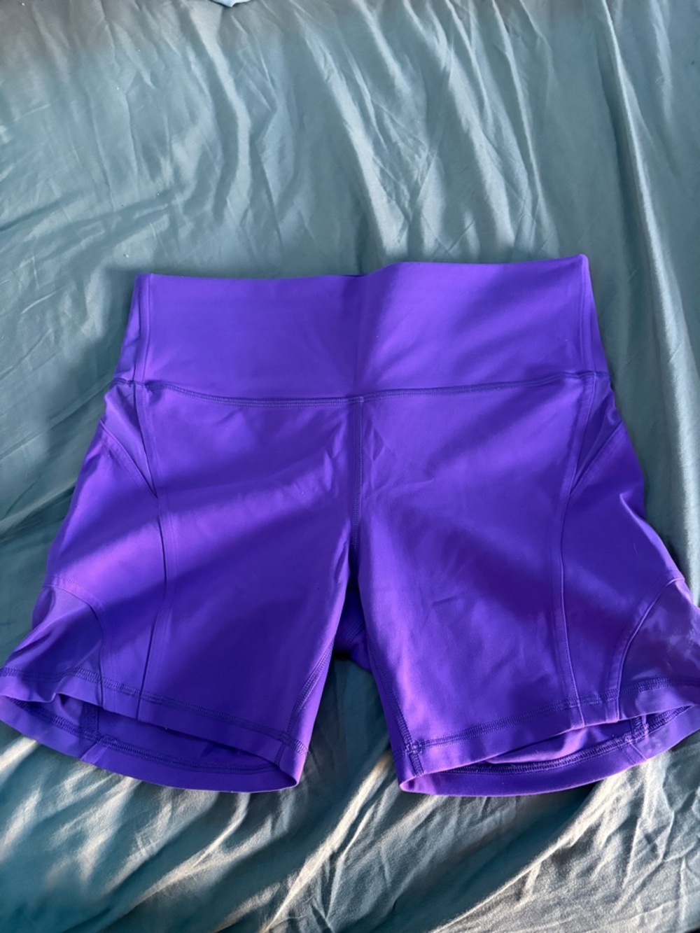 Purple Lululemon athletic shorts